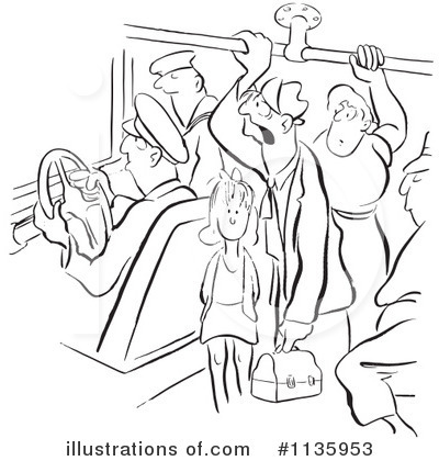 Crowded Bus Clipart.