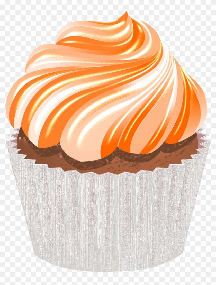 Clipart Cupcake Orange.