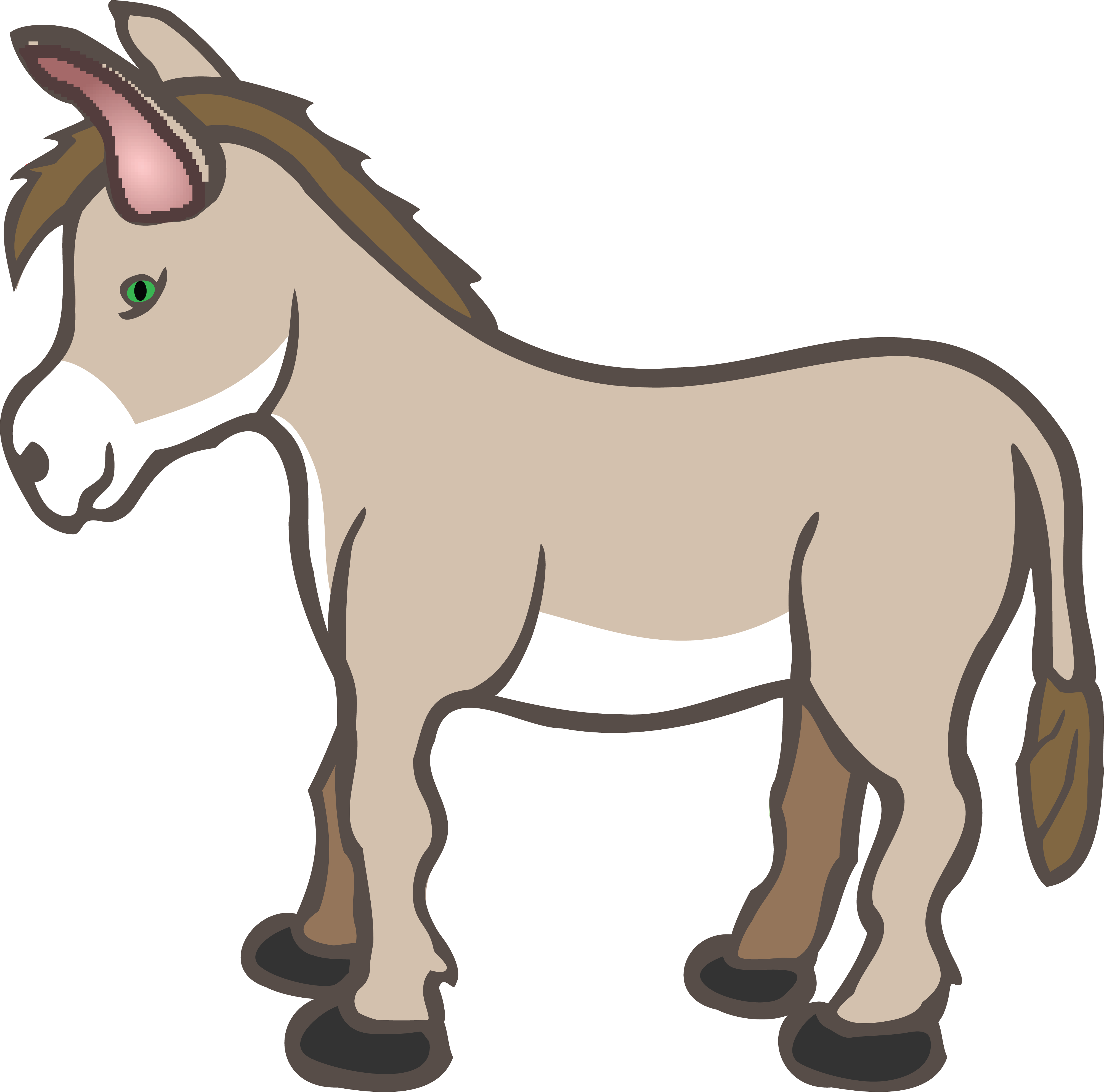 Clipart Of A Donkey.