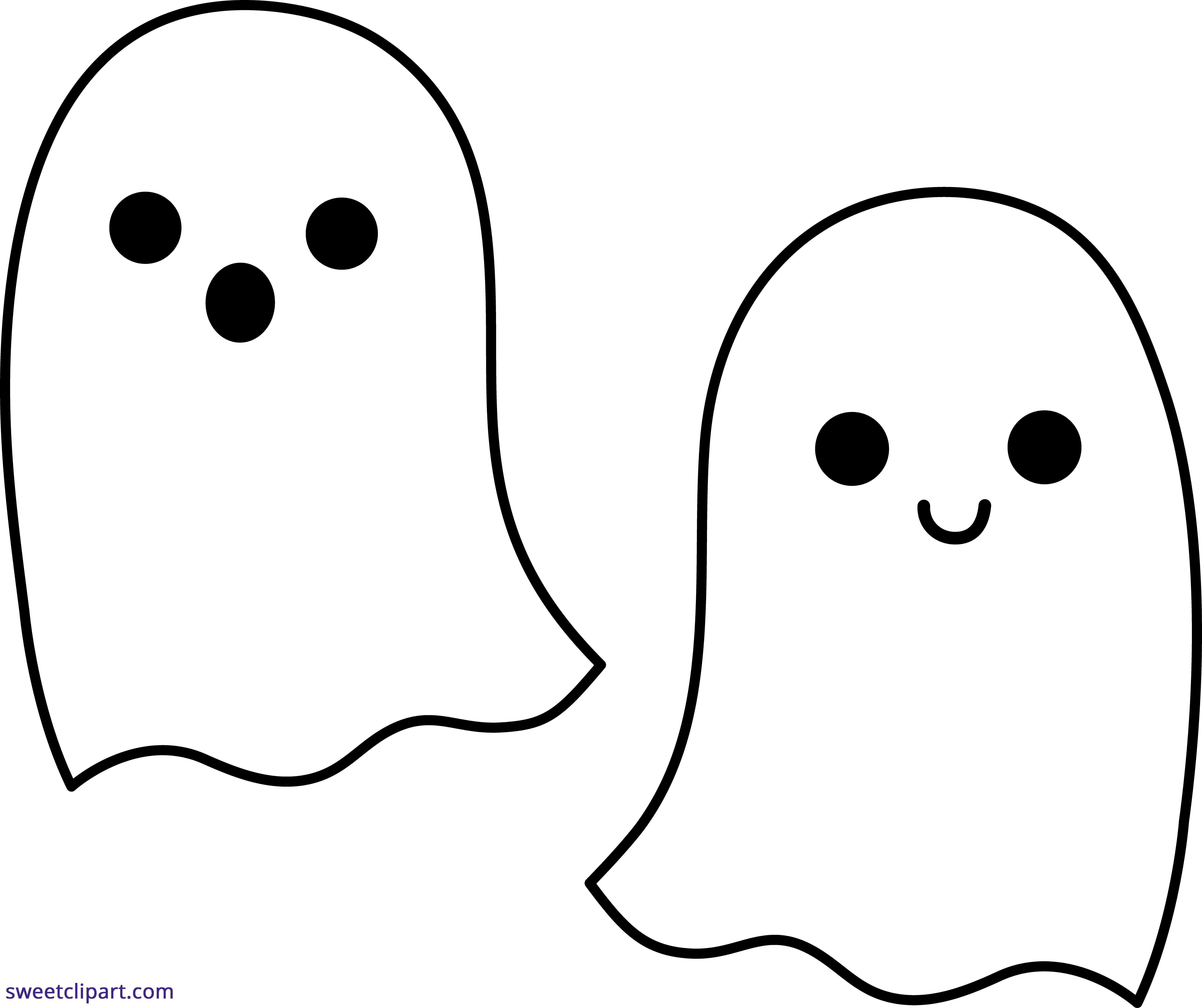 Halloween Ghosts Duo 2 Clipart.