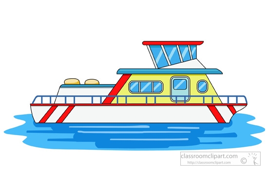 Clipart Of Houseboat.