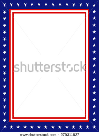 American Flag Border Stock Images, Royalty.