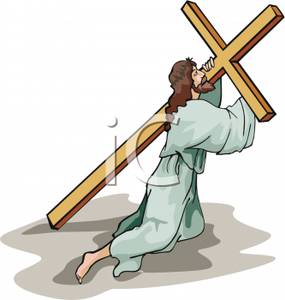 Jesus carrying the cross clipart 4 » Clipart Station.