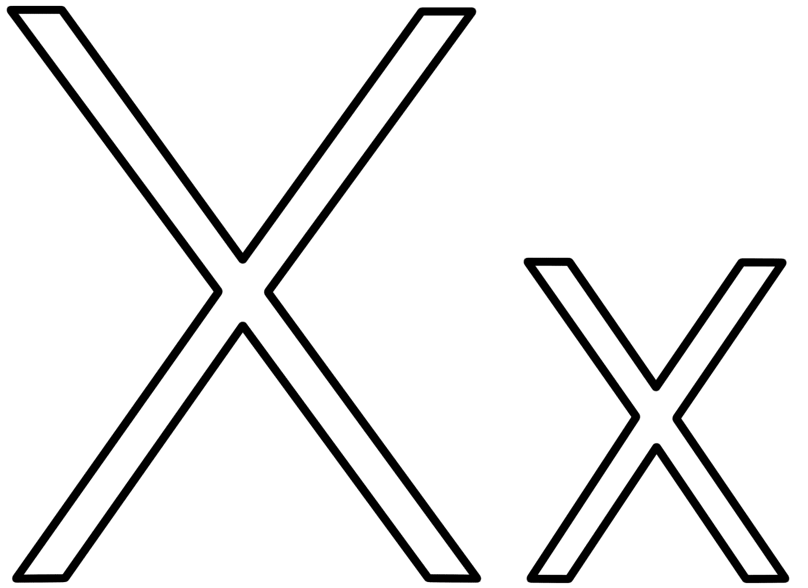 Letter X Clipart Black And White.