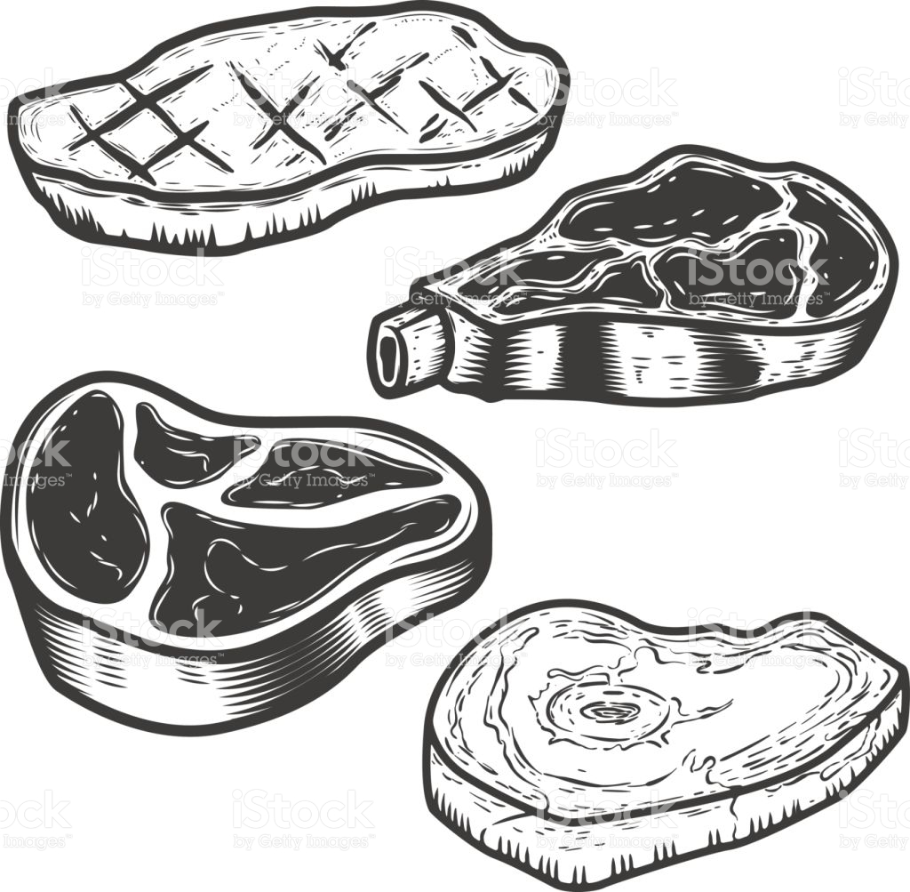 Chicken Meat Clipart Black And White.