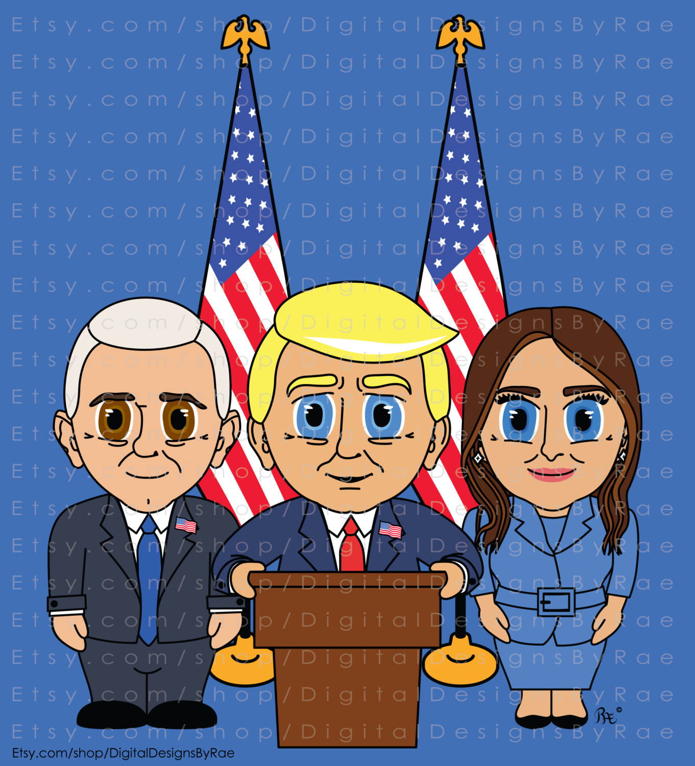 Donald Trump Digital Clipart Set 2016 Presidential Election with.