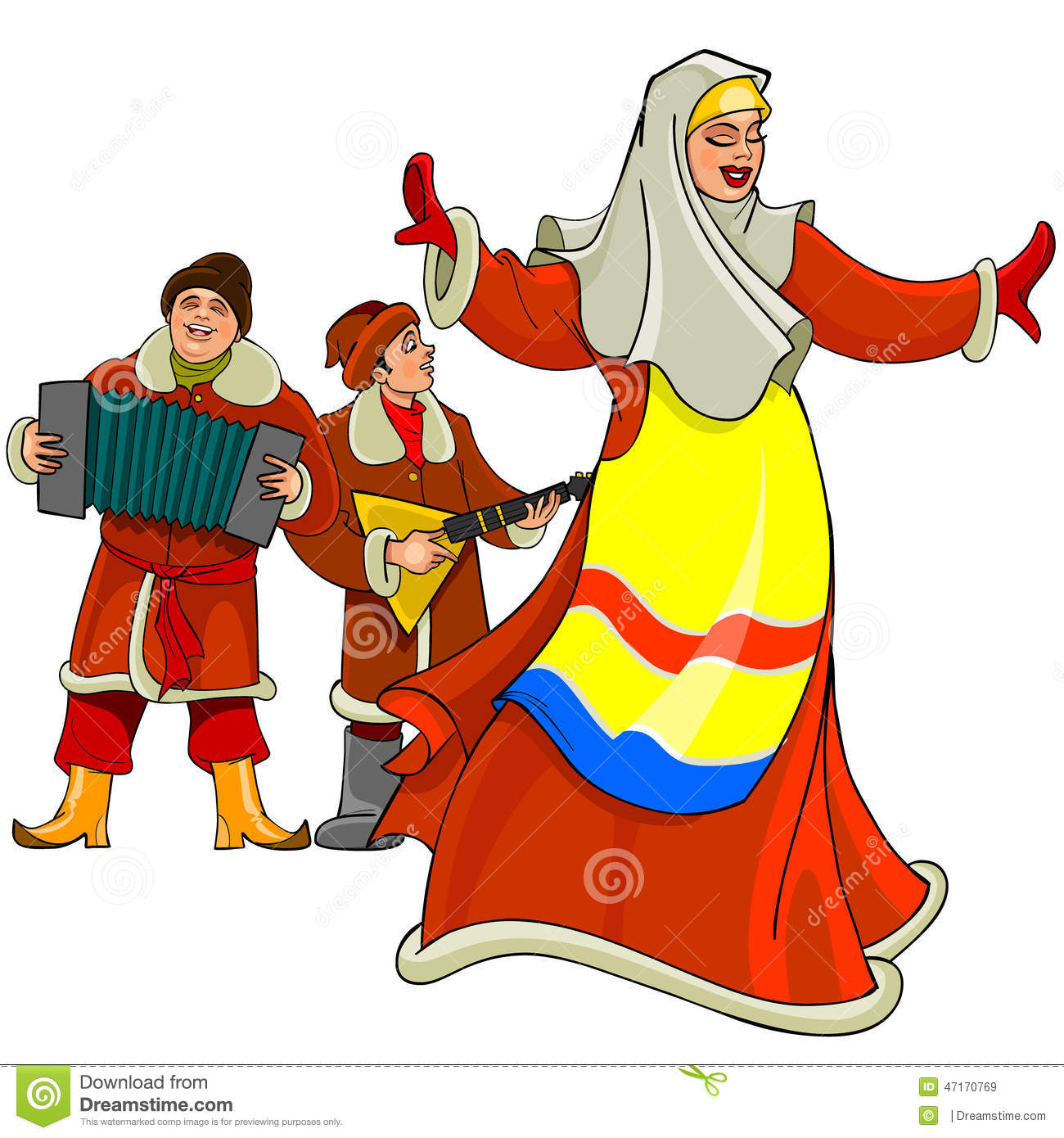 National Costumes Clipart Russia.