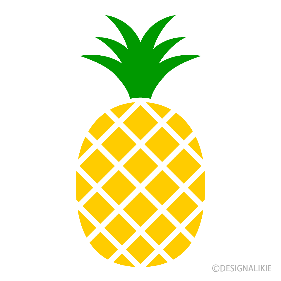 Free Flat Pineapple Clipart Image｜Illustoon.