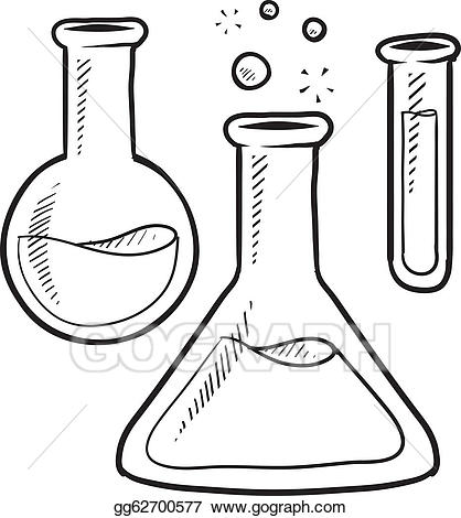 Children And Science Lab; Science Lab Equipment Sketch.