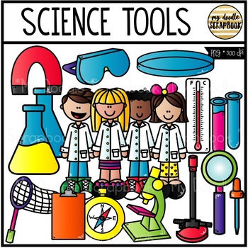 Science Tools & Scientists (Clip Art for Personal & Commercial Use.