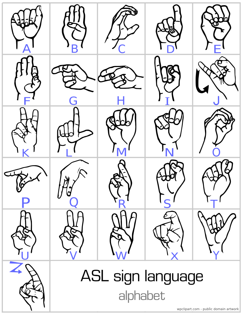 Printable Sign Language Chart