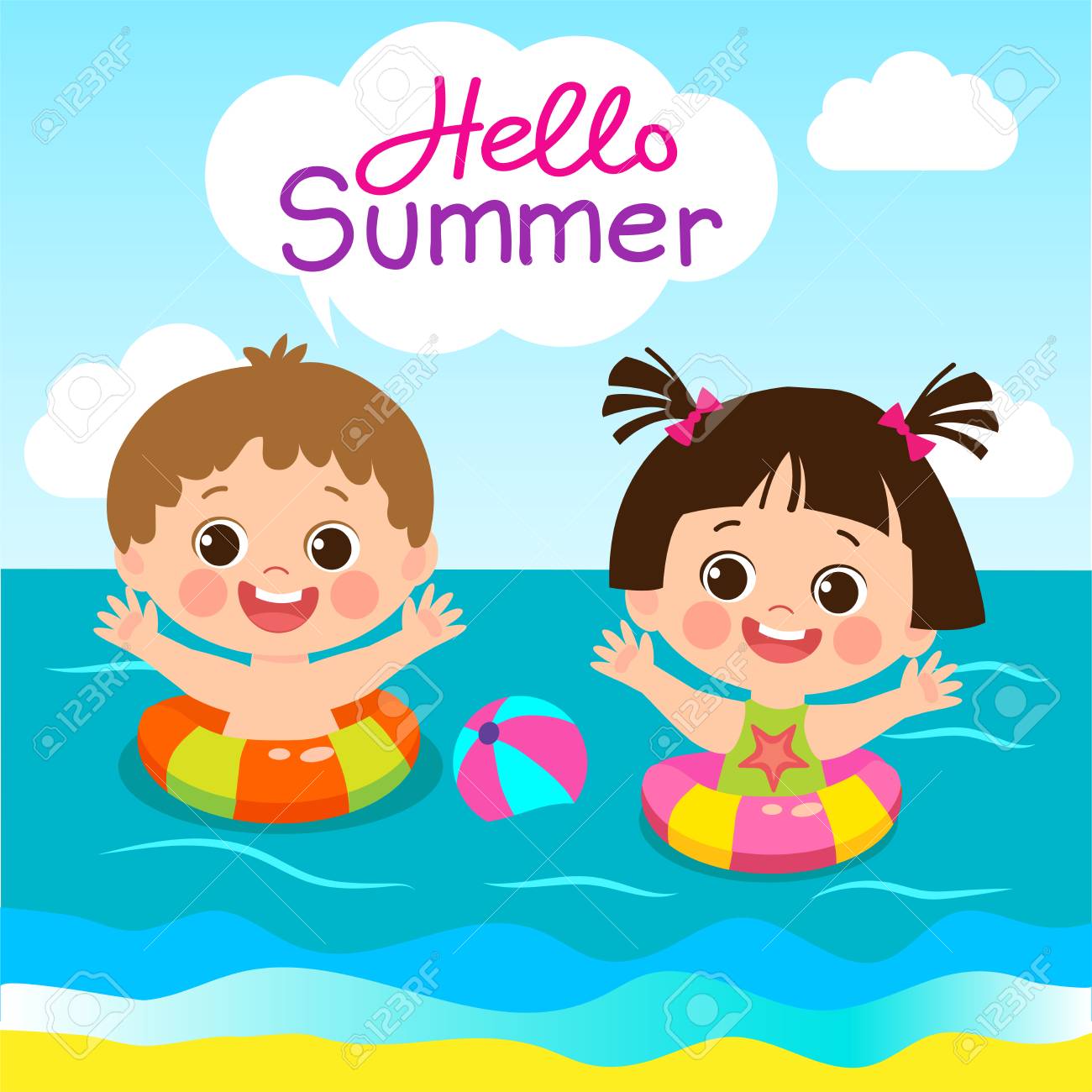 Summer activities for kids clipart 6 » Clipart Station.