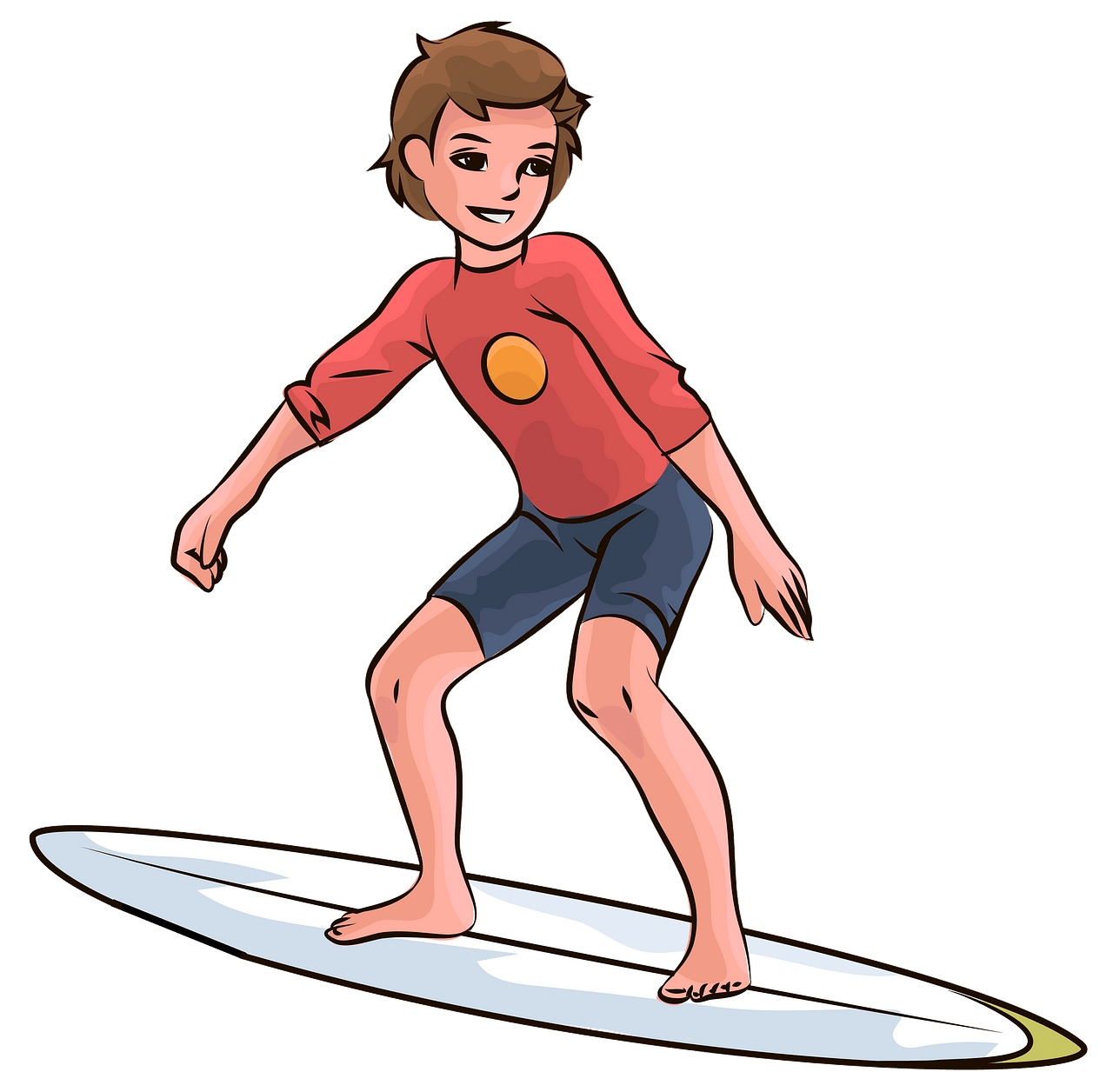Surfer boy clipart. Free download..