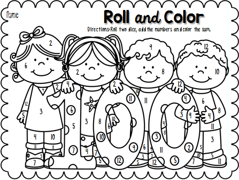 100th Day Of School Clipart Black And White.