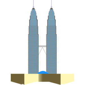 Petronas Twin Towers clipart, cliparts of Petronas Twin.