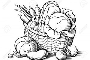 Black and white clipart of vegetables 5 » Clipart Portal.