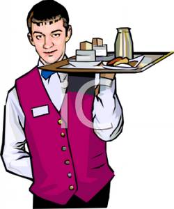 Clipart Of A Waiter.