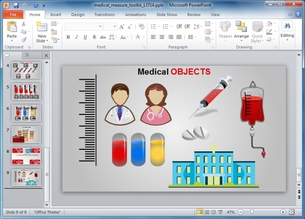 Medical PowerPoint Template With Animations And Clipart.