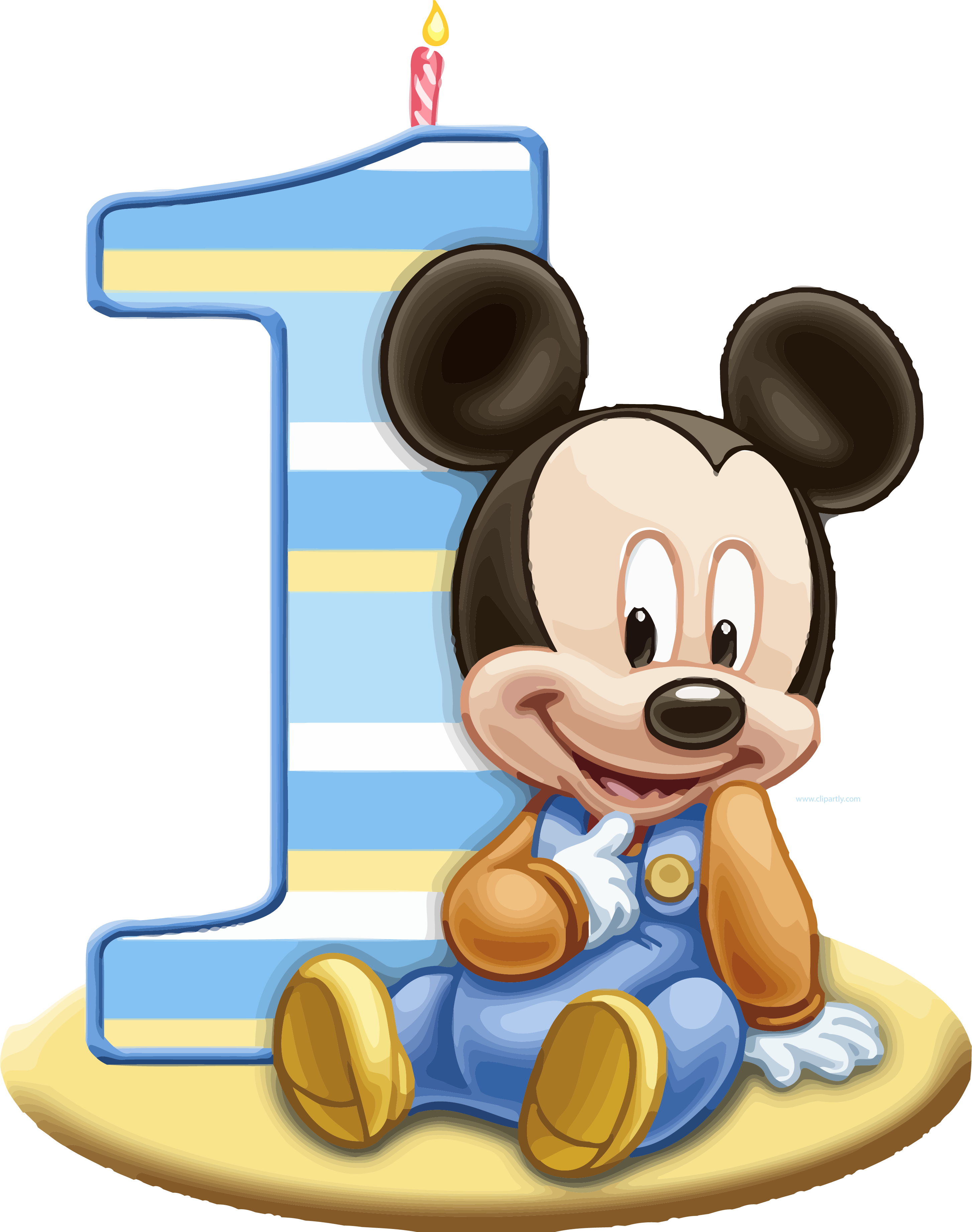 Baby Mickey One Clipart Png.
