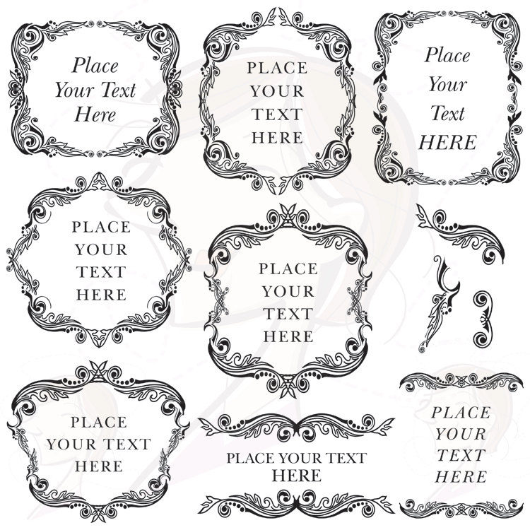 clipart ornate vintage border silhouette 20 free Cliparts | Download ...