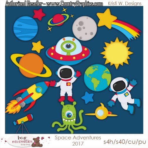 Outer Space Clipart Set.