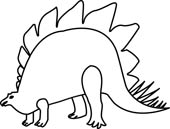 Free Black and White Dinosaurs Outline Clipart.