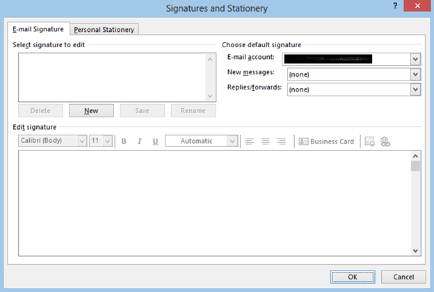 How to create or modify an email signature in Outlook 2010 and 2013.