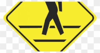 Pedestrian Crosswalk Sign Clipart (#4916318).