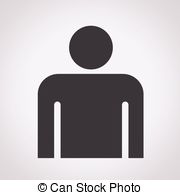 Clip Art Vector of User not allowed sign icon. Person symbol.