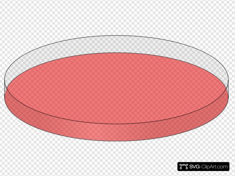 Red Petri Dish Clip art, Icon and SVG.