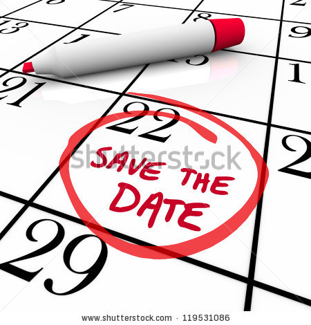 Save The Date Calendar Stock Images, Royalty.