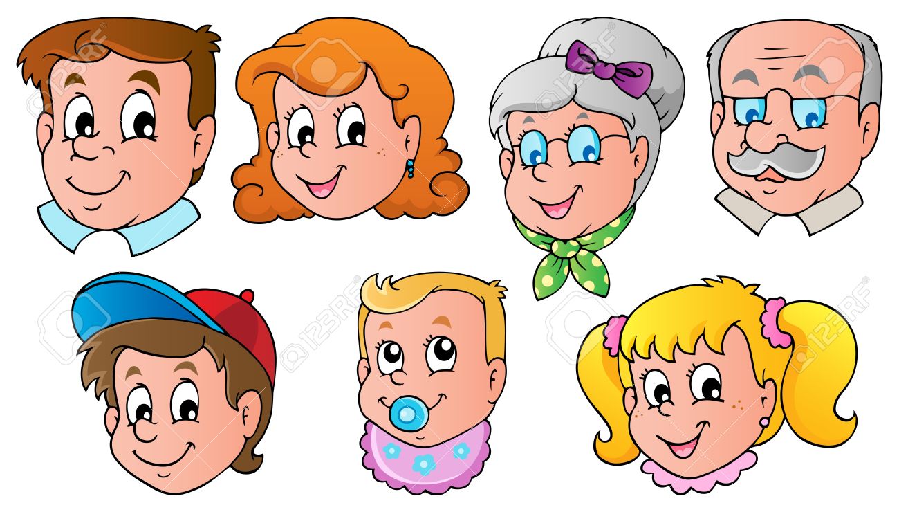 Family Clipart Faces.