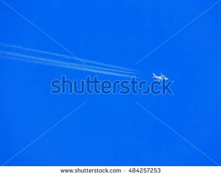 Chemtrail Stock Images, Royalty.