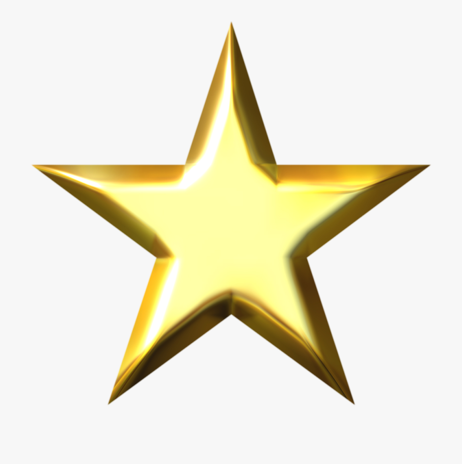 Party Transparent Gold Star.