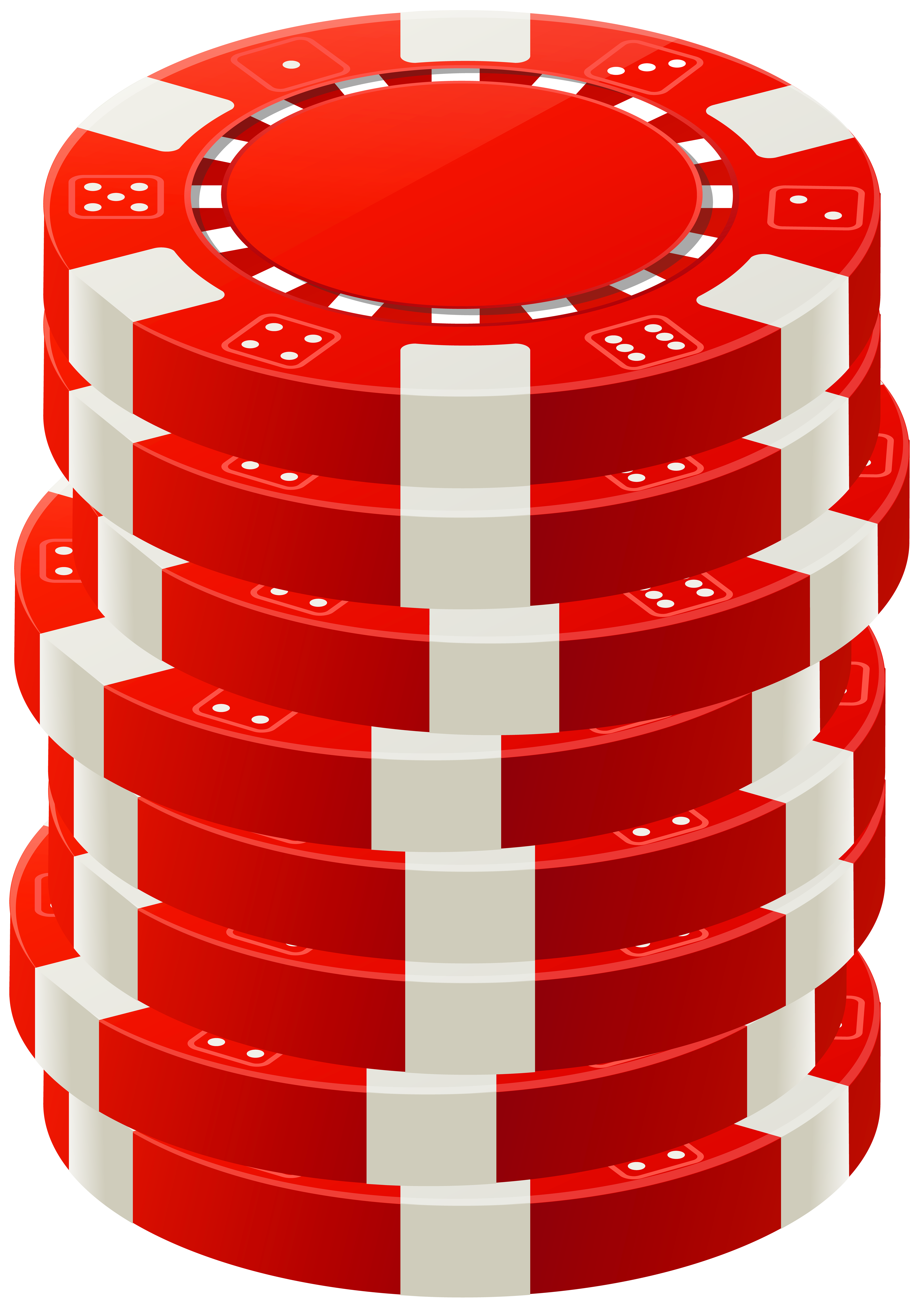 Red Poker Chips PNG Clip Art.