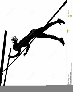Female Pole Vaulting Clipart.