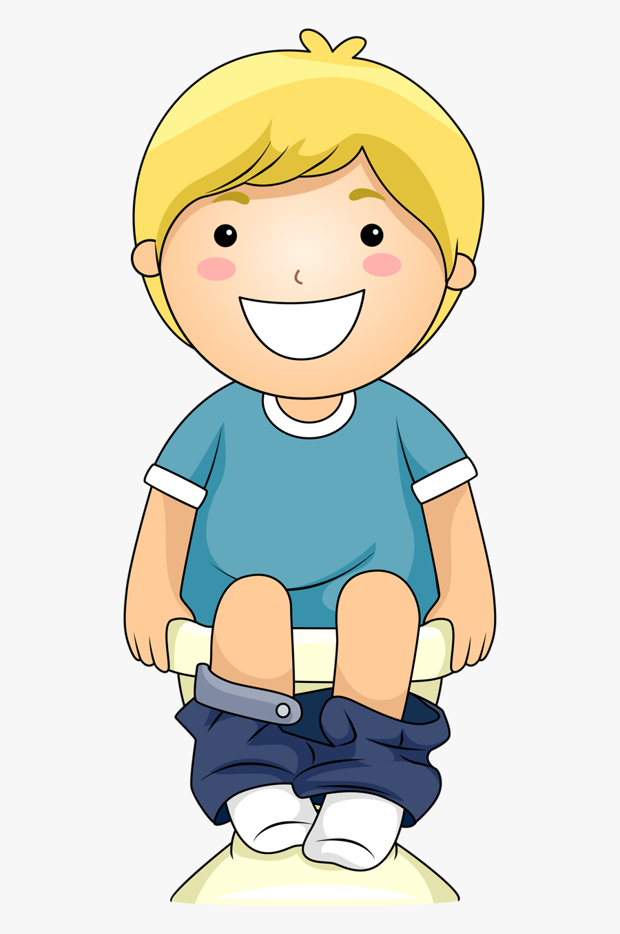 Boy Potty Training Clip Art , Png Download.