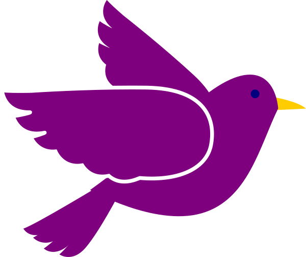 Purple Bird Clip Art at Clker.com.