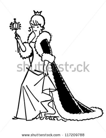 Queen Clipart Black And White.