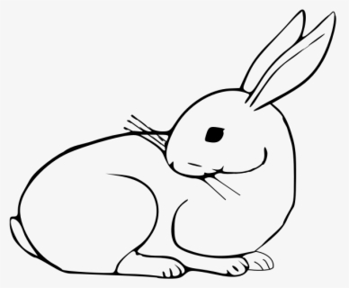 Free Rabbit Black And White Clip Art with No Background.