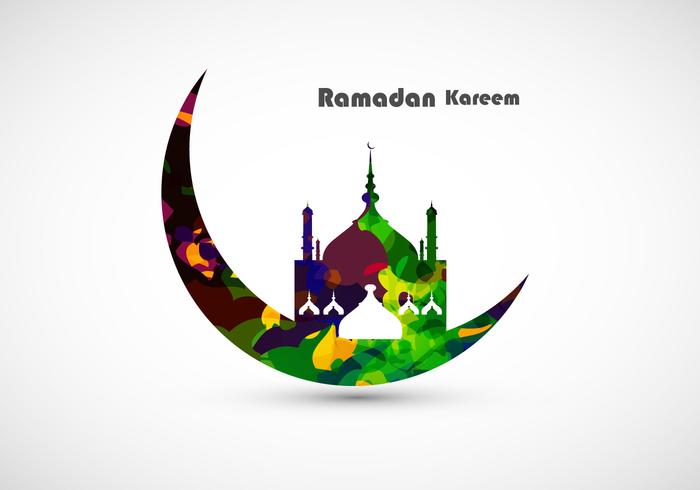 Decorative Ramadan Kareem Card.