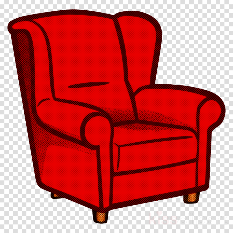 chair furniture red club chair recliner clipart.