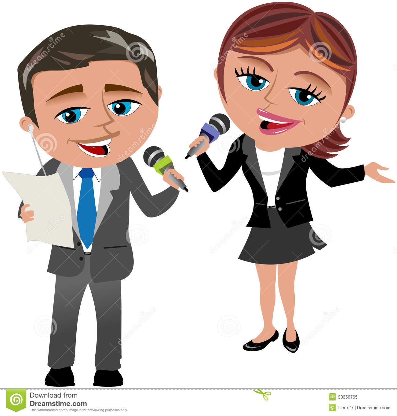 Reporter Picture Cartoon : Reporter Clipart Transparent Clip Big Female ...