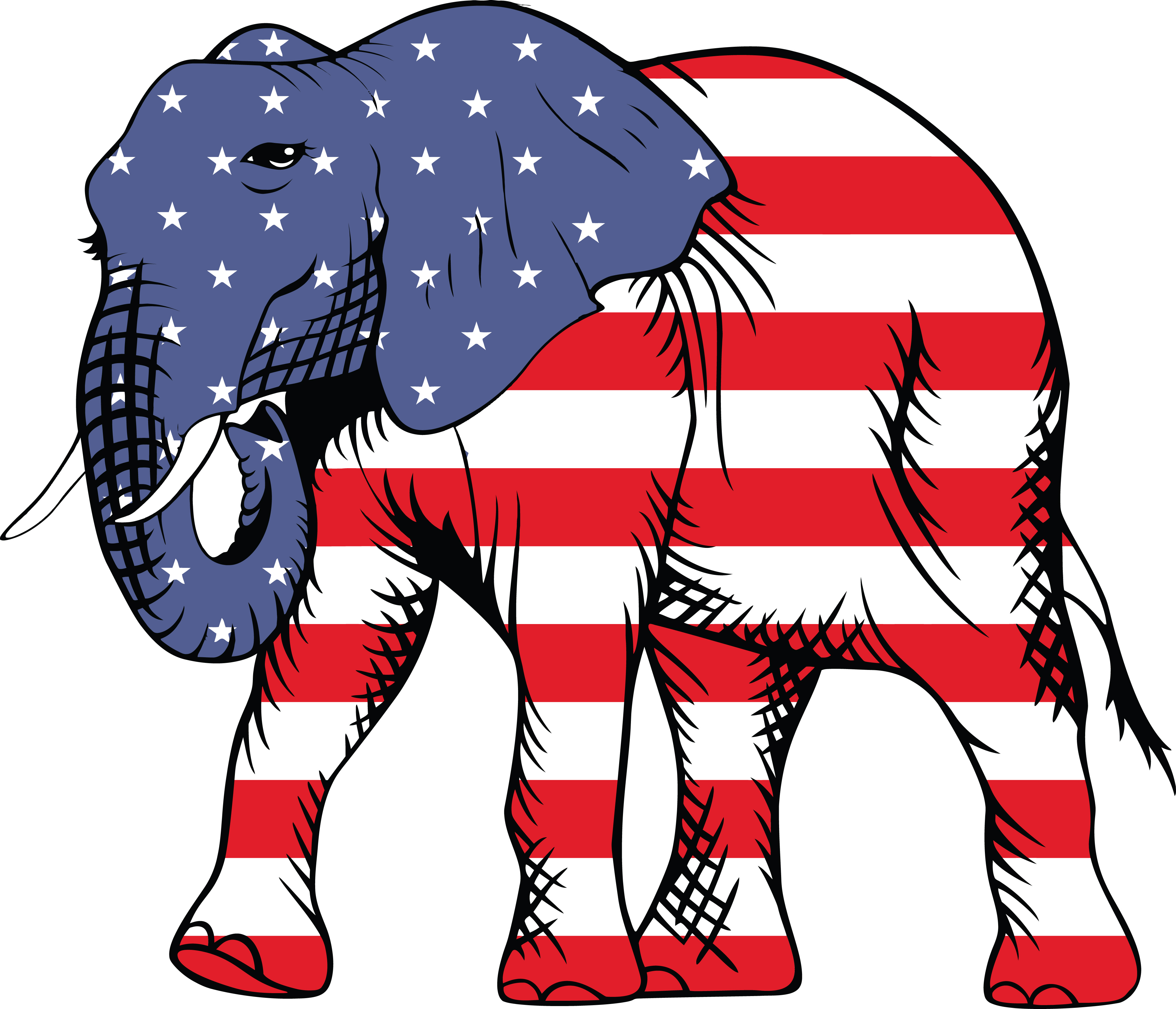 Free Clipart Of A republican elephant.