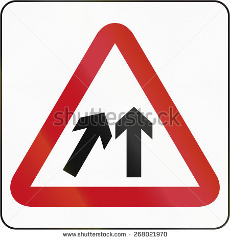 Merge Sign Stock Images, Royalty.