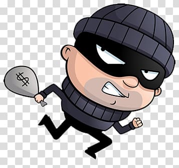 Thief, robber transparent background PNG clipart.