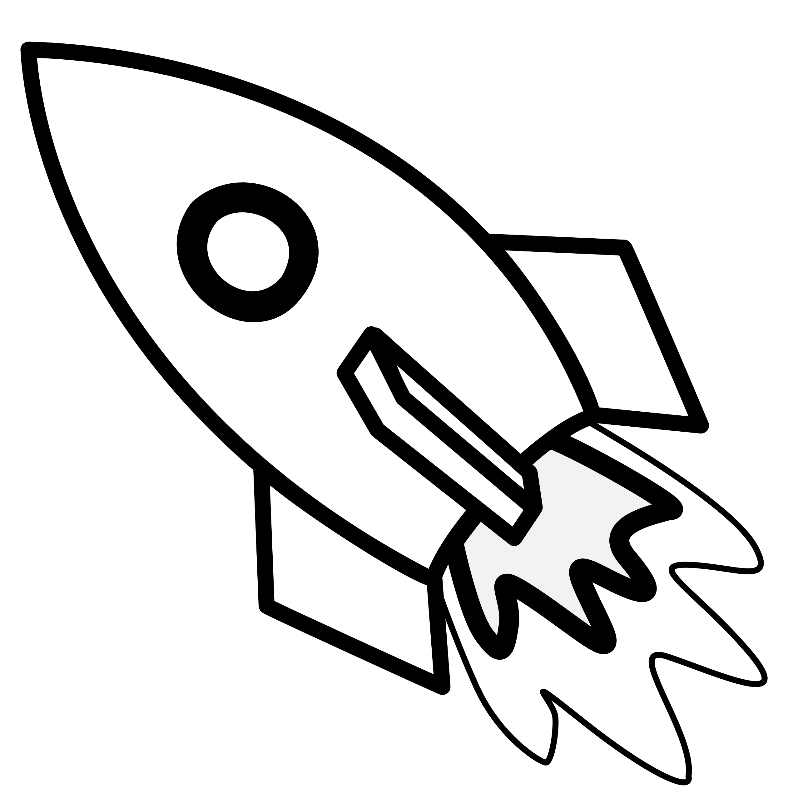 Rocket Clipart Black And White.