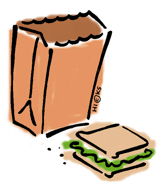 Brown Bag Lunch Clip Art N13 free image.