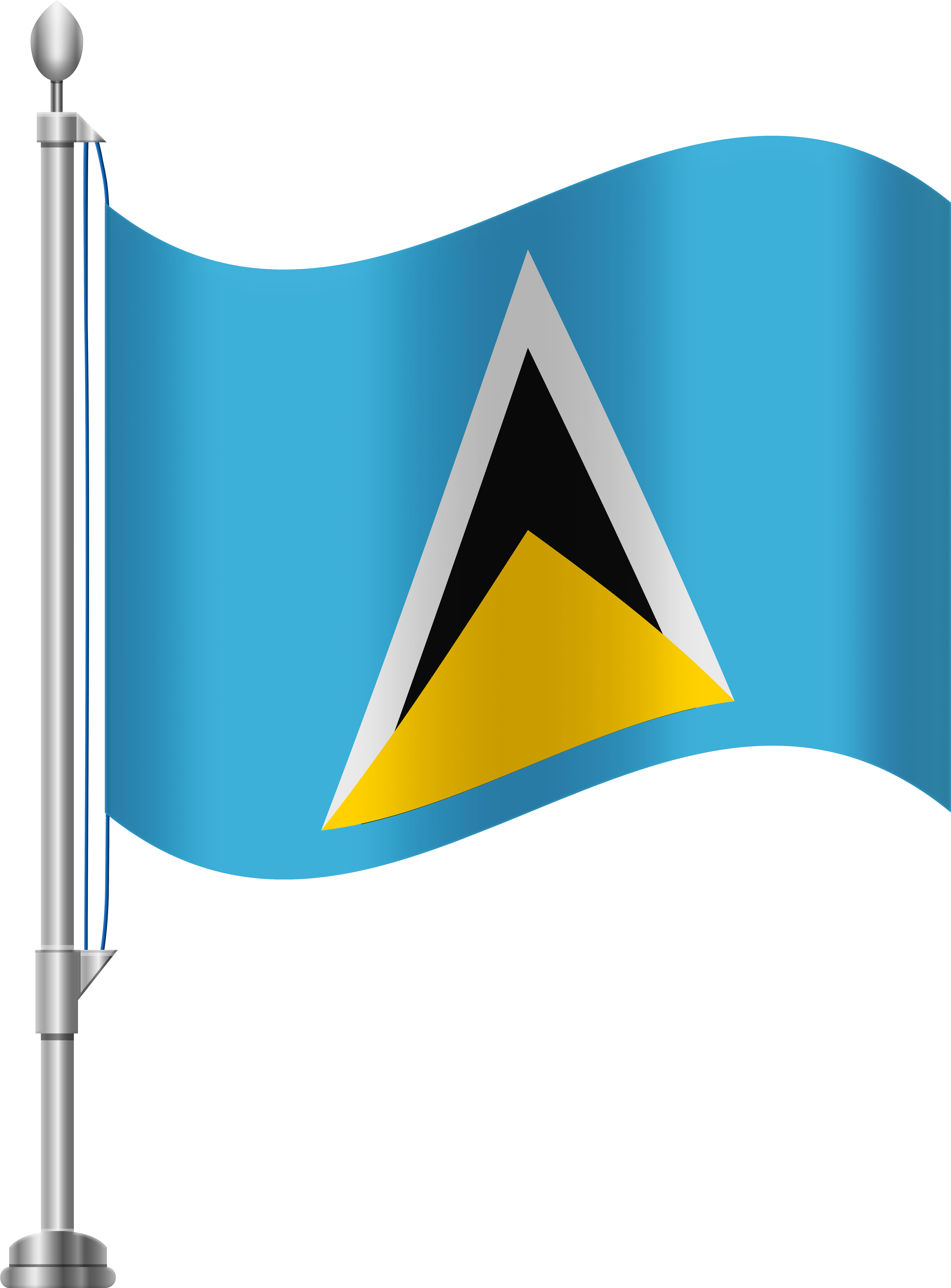 St Lucia Flag Png Clip Art Transparent Png.