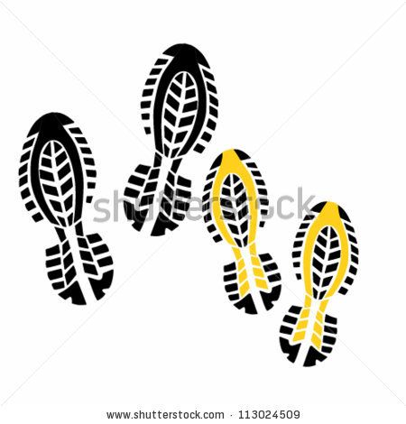 shoe print clipart free.